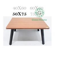 ราคา โต๊ะญี่ปุ่นลายไม้สีบีช เมเปิ้ล ขนาด 50x75 ซม 20 30นิ้ว ขาพลาสติก ขาพับได้ gh99 (17440649759)