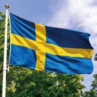 ราคา 90X150cm The Swedish National FlagHanging SE Konungariket Sverige Sweden Flags Polyester SWE Blue With Gold Cross Sweden Banner (24241754158)