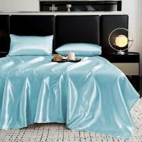 ราคา Alls Wonderland ผ้าปูที่นอนผ้าไหมซาติน Ice Cooling Flatsheet ผ้าปูที่นอนสีทึบ 3 5 ฟุต 5 ฟุต 6 ฟุต (22150711811)
