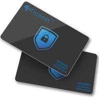 ราคา TICONN RFID Blocking Cards 2 Pack Premium Contactless NFC Debit Credit Card Passport Protector Blocker Set For Men Women Smart Slim Design เหมาะกับกระเป๋าสตางค์ กระเป๋าสตางค์ 2 (23024438647)