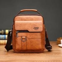 ราคา mens shoulder bag Korean style new fashion casual Jeep messenger bag กระเป๋าสะพายชายสำหรับiPad 9 7 นิ้วผู้ชายPUหนังผู้ชายCrossbodyกระเป๋าธุรกิจกระเป๋าสีทึบกระเป๋าถือกระเป๋าเดินทาง (23509629659)