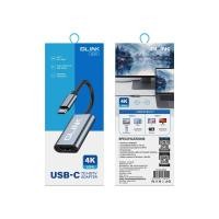 ราคา มาตรฐาน GLINK GL053 Type C TO HDTV Adapter 4K 60Hz สายแปลง สัญญาณ USB Type C to HDMI USB C TypeC TO HDTV (24216339648)