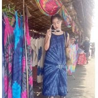 ราคา ชุดเดรสยาวผ้าฝ้ายมัดย้อม ผ้าฝ้ายมัดย้อมผูกไหล่ เดรสไปทะเล เดรสไปคาเฟ่ ชุดมัดย้อมมินิมอล เดรสมัดmย้อม2023 (22980155209)