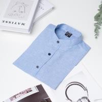 ราคา 11 สี พร้อมส่ง เสื้อเชิ้ตแขนสั้นคอจีน สีฟ้า เสื้อเชิ้ตผู้ชาย S XXL (17022571610)