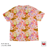 ราคา เสื้อแตงโม SUIKA เสื้อแตงโมคอจีนแขนสั้น ติดกระดุมหลัง ต่อตะเข็บหลังลายดอกไม้ M JF 102 (20690362839)