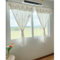 ราคา ผ้าม่านหน้าต่าง ผ้าฝ้าย ปักมือลายแมลงปอ กว้าง110สูง130ซมผ้าม่านผ้าฝ้ายผ้าม่านวินเทจ ปักมือตกแต่งเชิงด้วยโคเชต์ (9417083083)