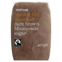 ราคา Waitrose Dark Brown Muscovado Sugar 500g เวทโทรสมัสโควาโด้น้ำตาลทรายแดง 500กรัม Barcode 5000169197424 (22088057393)