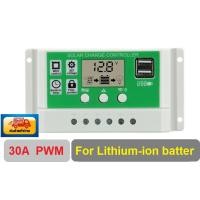 ราคา 30A Solar charge controller 12V 24V PWM Lithium Battery Lead Acid Battery 12V 24V Auto With Dual USB Solar Regulator New (10139070071)