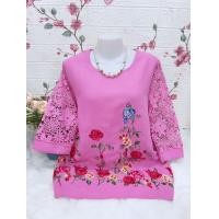 ราคา สื้อลูกไม้ผ้าลินิน ผสม เสื้อลูกไม้ใส่ทำบุญ เสื้อลูกไม้ไซส์ใหญ่ รอบอก38 42 44 46 48 52นิ้วฟรีไซส์ มี3ไซส์หน้าผ้า42 46 52นิ้วใส่สบาย ปักลายดอกสวย (21901367086)