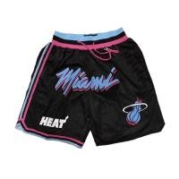ราคา 2024กางเกงบาสเก็ตบอล NBA Miami HEAT justdon x Miami Vice City Black (22978734859)