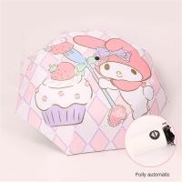 ราคา kangle ร่มอัตโนมัติ Sanrio Kuromi ร่มแบบใช้สองช่วงฤดูกาลแดดและฝนร่มพับแบบพกพาของขวัญนักเรียน (24731217316)