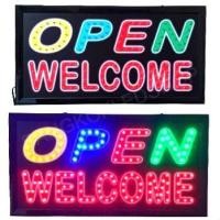 ราคา LED Sign OPEN WELCOME ป้ายไฟประดับร้าน ป้ายไฟLEDสำเร็จรูป ป้ายLEDประหยัดไฟ ป้ายไฟ AC220V เพิ่มความโดดเด่น สีสัน สวยงาม ขนาด 25x48x2cm (5480270949)