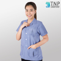 ราคา เสื้อ อสม เสื้อซาฟารีอสม สีเทาอมฟ้า พร้อมส่ง iรหัส G806 OS (11562599320)