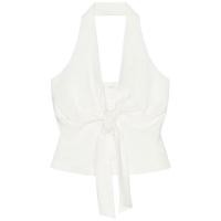 ราคา เสื้อกั๊กแขนกุดลำลองสำหรับผู้หญิง ZAPRHA 2025 ฤดูร้อน 2025 แฟชั่นใหม่ เสื้อกั๊กผูกโบว์เอว คอวี แขนกุด ผ้าผสม (24876318196)