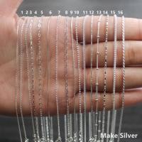 ราคา สร้อยคอเงินแท้ 92 5 หนาประมาณ 1 มิล เงินแท้จากประเทศอิตาลี แถมฟรีน้ำยาล้างเงิน30ml MaKe Silver (23920156611)