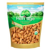 ราคา เฮอริเทจ อัลมอนด์ดิบเม็ดเต็ม ออร์แกนิค 250 กรัม HERITAGE Organic Raw Natural Whole Almonds 250 g (24600365669)