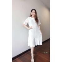 ราคา Maxidress Pleated b161ชุดเดรสยาวเนื้อผ้าอัดพลีทสีพื้นใส่ออกงาน เดรสยาวแต่งระบายไหล่ใส่ออกงาน ชุดใส่ทำงาน ชุดใส่เที่ยวทะเล แฟชั่นสาวอวบ ชุดFreesize (24510418100)