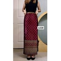 ราคา ผ้าถุงสำเร็จเอวป้าย อัดกาว ใส่ออกงาน คุณภาพดี สีส้ม โอรส น้ำตาล (24184125567)