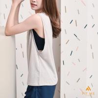 ราคา เสื้อกล้ามแขนกว้าง เสื้อกล้ามออกกำลังกายผู้หญิง ผ้าโปร่ง แห้งไว เสื้อโยคะ เสื้อคลุมสปอร์ตบรา สวยๆ FitMeSportswear รุ่น Slub Tank (14226942721)