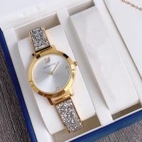 ราคา นาฬิกาควอทซ์สแตนเลสสำหรับผู้หญิง Swarovski นาฬิกาสร้อยข้อมือผู้หญิงลำลองแฟชั่น (23816427381)