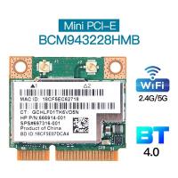 ราคา BCM943228HMB WiFi Card Dual Band 300Mbps Bluetooth4 0 802 11A B G N Mini PCI E Laptop WLAN Adapter (20093728128)