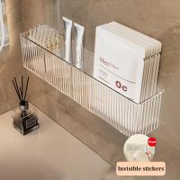 ราคา JJT จัดส่งฟรี ชั้นวางชั้นวางของอะคริลิคแบบชั้นวางของในห้องน้ำชั้นวางของชั้นผนังจัดเก็บแขวนชั้นวางของแขวนผนังแบบไม่เจาะรู (21731270669)
