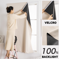 ราคา ผ้าม่าน กันUV แปะเวลโครเทป ติดผนัง ผ้าม่านหน้าต่าง ผ้าม่านทึบแสง 100 ผ้าม่านประตู กันแสงUV ผ้าม่านห้อง (24749083211)