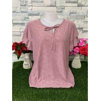 ราคา เสื้อเชิ้ตผ้าฝ้ายโพลีแขนสั้น เสื้อลูกไม้ฉลุ ผ้านิ่มยืดเยอะ ใส่สบาย เสื้อผ้าสาวอวบ รุ่น915 917 (24882634292)