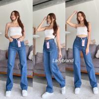 ราคา กางเกงยีนส์ขากระบอกกลาง ผ้ายืด เอวสูง ป้าย Chuu 5 kg jeans งานสวยใส่สบาย (24923836151)