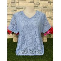 ราคา เสื้อผ้าผู้หญิง พลัสไซส์ เสื้อลูกไม้แฟชั่น เสื้อลูกไม้สาวอวบ รุ่น46709 52709 (24694815189)