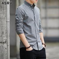 ราคา ASRV เสื้อเชิ้ตแขนยาวผู้ชาย เสื้อแฟชั่นผช สไตล์เกาหลี เสื้อเชิ้ตสีพื้น เสื้อเชิ้ตลำลองเสื้อเชิ้ตชายเสื้อผ้าไทยชายเสื้อเชิ้ตสีขาว (8451060341)