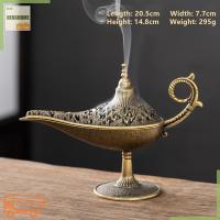 ราคา HENGHOME ตะเกียงธูปโลหะสไตล์โบราณมีกลิ่นหอมที่ใส่เทียนไม่มีกลิ่นของตกแต่งบ้านของขวัญเครื่องหอมอาหรับ (24592682460)