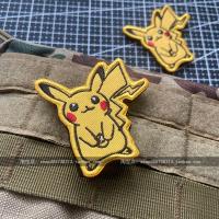 ราคา Customized Cartoon Anime Emblem Embroidery Pikachu Velcro Seal 3D Velcro Patch Badges armband Emblem Decorative For Jackets Jeans Backpack cap (23695864949)