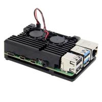 ราคา Raspberry Pi 4 Aluminum Metal Case Raspberry Pi 3 Aluminum alloy case with Dual Fan for Raspberry Pi 4 3 Model B 3B Plus (22620661381)