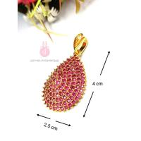 ราคา JIJD K385 จี้พลอยทับทิมทรงหยดน้ำ (18197770905)