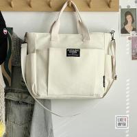 ราคา Top Seller กระเป๋า กระเป๋าผ้า tote bag women กระเป๋าสะพายผญ กระเป๋าผ้าcanvas กระเป๋าผ้าแคนวาส ช่องกระเป๋าหลายช่อง กระเป๋าสะพายข้างเรียบง่าย (24962826340)