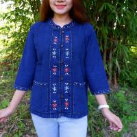 ราคา เสื้อหม้อฮ่อมฟอกนิ่มลายปักน่ารักๆ สินค้ามาใหม่ ทรงสวย ใส่สบาย ผ้าฟอกนิ่ม (15876960848)
