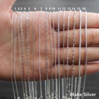 ราคา สร้อยคอเงินแท้ 92 5 หนาประมาณ 1 มิล เงินแท้จากประเทศอิตาลี แถมฟรีน้ำยาล้างเงิน30ml MaKe Silver (23920156607)
