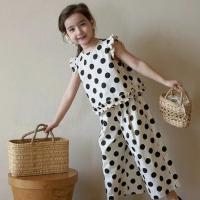 ราคา ชุดเสื้อผ้าจุด Bear Leader สำหรับเด็กผู้หญิงชุดเสื้อยืดขอบหยักและกางเกงขาม้าลำลอง2ชิ้นชุดสูทสำหรับเด็ก3 7ปี (21827560653)