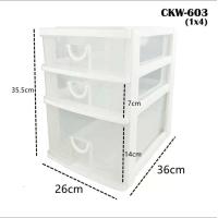 ราคา กล่องลิ้นชัก 3 ชั้น CKW 603 ใส่กระดาษA4 (19878797922)