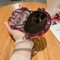 ราคา CSCR เคสสายคล้องแบบคาดตัวนักบินอวกาศเคสสำหรับไอโฟนโทรศัพท์11 12 13 14 15 16 Pro Max 14 15 16 Plus พร้อมเคสเคลือบห่วงโซ่เคสกันกระแทกกากเพชรไล่ระดับสีใส (24163615977)