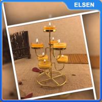 ราคา ELSEN เชิงเทียนเชิงเทียนโคมไฟตะเกียงน้ำมันเชิงเทียนแก้วงานแต่งงานดอกบัวเครื่องประดับเทียน (24663607406)