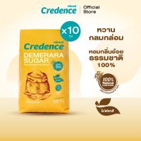 ราคา Credence น้ำตาลดีเมอเรร่า Demerara Sugar ครีเดนซ์ 1 กิโลกรัม x 10 ถุง x10 ถุง 10613 (24183761718)