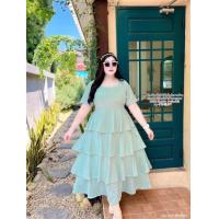 ราคา เดรสออกงานสาวอวบ เดรสสาวอวบ ชุดวันแม่ เดรสขนมชั้นอลัง อก 38 48 นิ้ว เอว 32 44 นิ้ว ก่อนยืด 38 นิ้ว ยืดสุด 45 นิ้ว สพ 40 54 นิ้ว (23107661205)