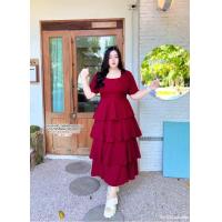 ราคา เดรสออกงานสาวอวบ เดรสสาวอวบ ชุดวันแม่ เดรสขนมชั้นอลัง อก 38 48 นิ้ว เอว 32 44 นิ้ว ก่อนยืด 38 นิ้ว ยืดสุด 45 นิ้ว สพ 40 54 นิ้ว (23107661204)