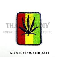 ราคา ตัวรีดติดเสื้อ งานปัก ใบกัญชา รูปกัญชา เร็กเก ฮิปปี้ พรรคเขียว Weed Ganja Hippie Patch wop DIY ตัวรีด อาร์มติดเสื้อ สวยๆ สติ๊กเกอร์ สติ๊กเกอร์กัญชา กัญชา sticker (19477569468)