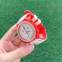 ราคา สายนาฬิกายางซิลิโคนสองเฉดสีร่วมมือกันของ Omega Swatch สายนาฬิกาแบบ Mercury Moon สายนาฬิกาแบบบางเฉียบ (23953140865)