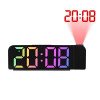 ราคา 180 หมุนนาฬิกาปลุกเครื่องฉาย12 24H LED ดิจิตอลนาฬิกา USB เพดานโปรเจคเตอร์นาฬิกาปลุกห้องนอน Desktop Clock รับประกัน5ปี (24666984281)