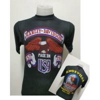 ราคา ผ้าบาง Harley เสื้อยืดวินเทจ ผ้ามุ้ง50 50 เสื้อฮาเลย์ป้าย 3D EMBLEM S M L XL (9614441421)