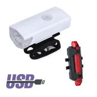 ราคา ไฟหน้าจักรยาน RAYPAL 300Lumens ไฟท้ายจักรยาน DC918 USB (153087786)